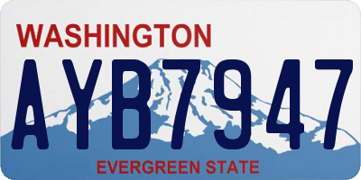 WA license plate AYB7947