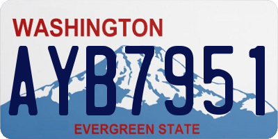 WA license plate AYB7951