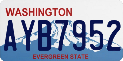 WA license plate AYB7952