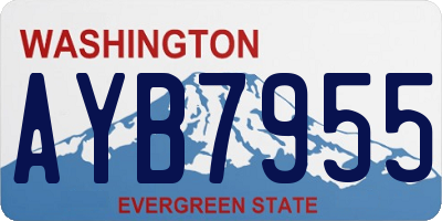 WA license plate AYB7955