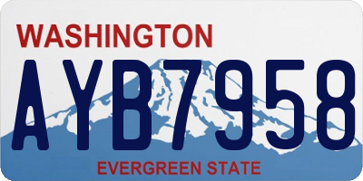 WA license plate AYB7958