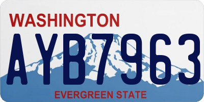 WA license plate AYB7963