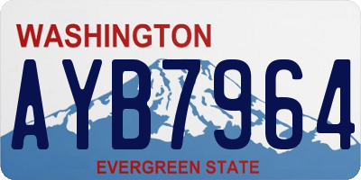 WA license plate AYB7964