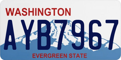 WA license plate AYB7967