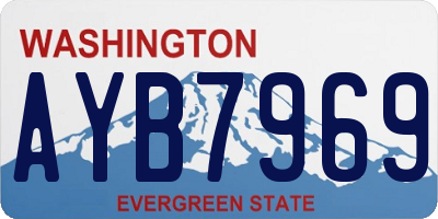 WA license plate AYB7969