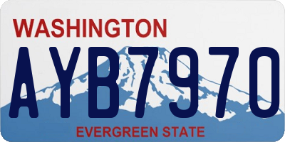 WA license plate AYB7970