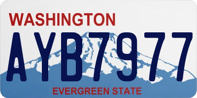 WA license plate AYB7977