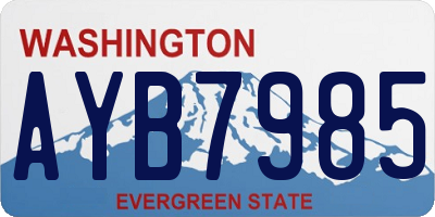 WA license plate AYB7985