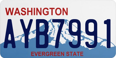 WA license plate AYB7991