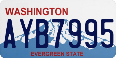 WA license plate AYB7995