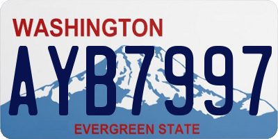 WA license plate AYB7997