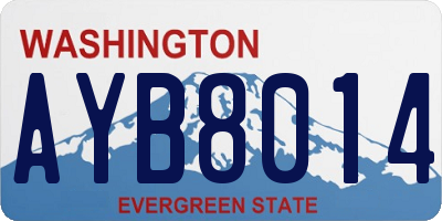 WA license plate AYB8014