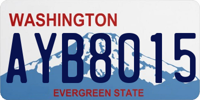 WA license plate AYB8015