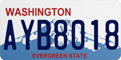 WA license plate AYB8018