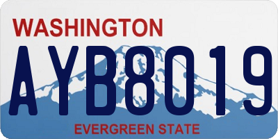 WA license plate AYB8019