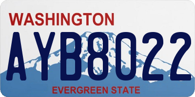WA license plate AYB8022