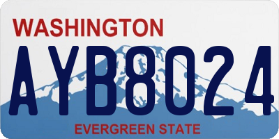 WA license plate AYB8024