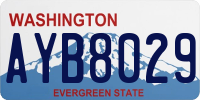 WA license plate AYB8029