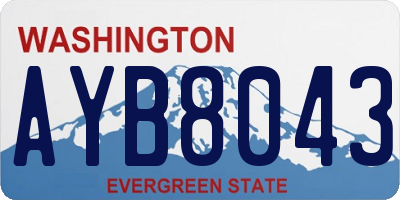 WA license plate AYB8043