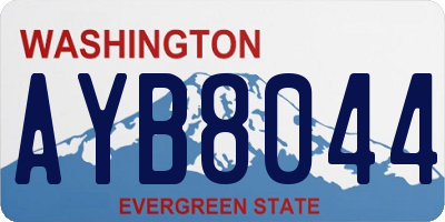 WA license plate AYB8044