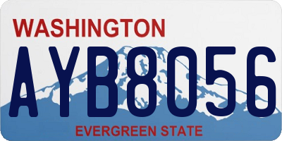 WA license plate AYB8056