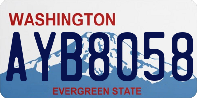 WA license plate AYB8058