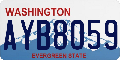 WA license plate AYB8059