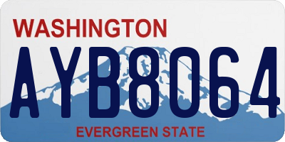 WA license plate AYB8064