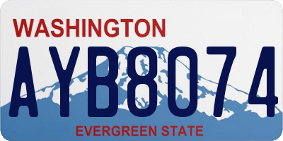 WA license plate AYB8074