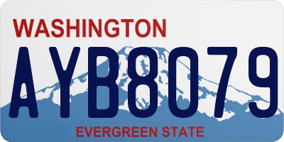 WA license plate AYB8079