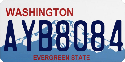 WA license plate AYB8084