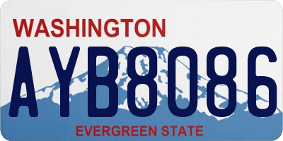 WA license plate AYB8086