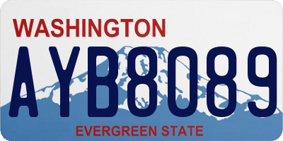 WA license plate AYB8089