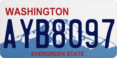 WA license plate AYB8097