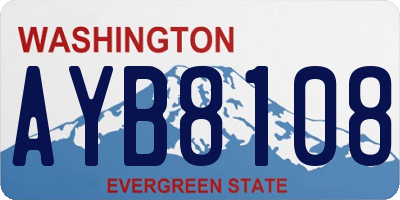 WA license plate AYB8108