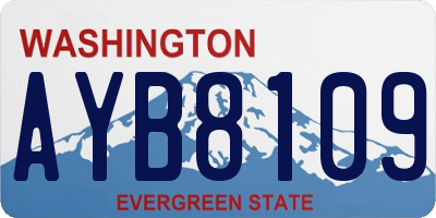 WA license plate AYB8109