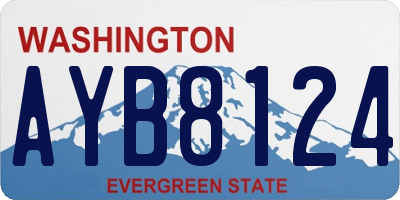 WA license plate AYB8124