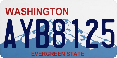 WA license plate AYB8125