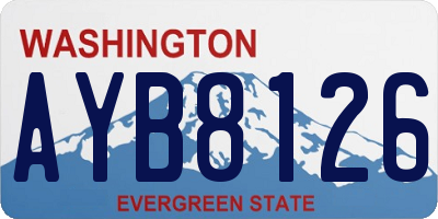 WA license plate AYB8126