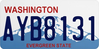 WA license plate AYB8131