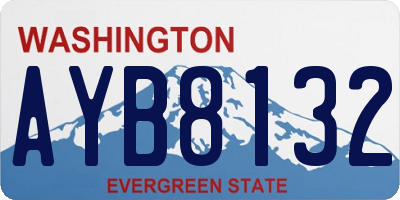 WA license plate AYB8132