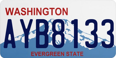 WA license plate AYB8133