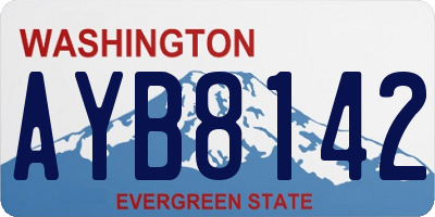 WA license plate AYB8142