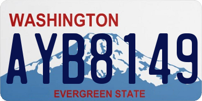 WA license plate AYB8149