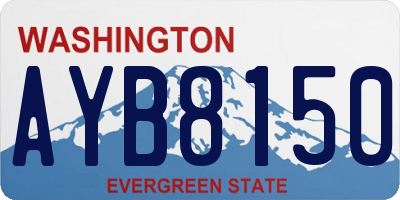 WA license plate AYB8150
