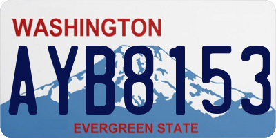 WA license plate AYB8153