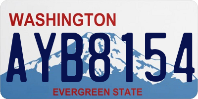 WA license plate AYB8154