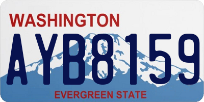 WA license plate AYB8159