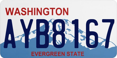 WA license plate AYB8167