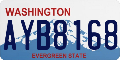 WA license plate AYB8168